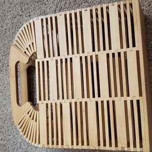 ASOS DESIGN bamboo square boxy clutch bag